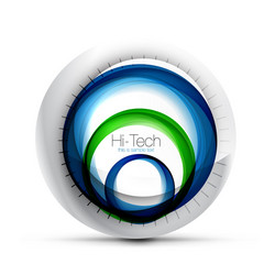 digital techno sphere web banner button or icon vector image