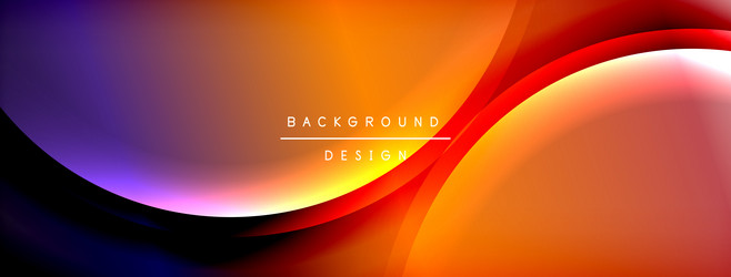 gradient and shadow wave line geometric background vector image