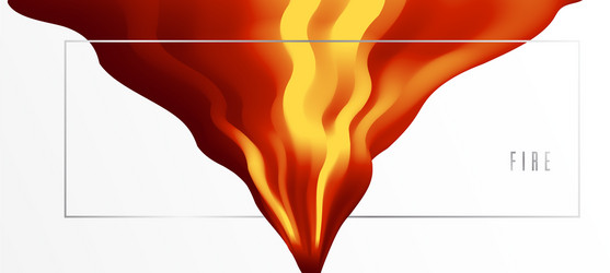 Gradient color 3d volcano fluid shape abstract vector