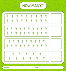 how many counting game with spring onion vector image