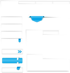 White Web UI Elements vector image
