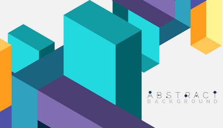 Abstract background 3d cubes cubic elements vector