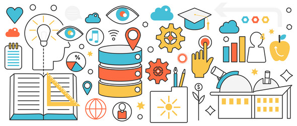 big data analysis and analytics internet vector image