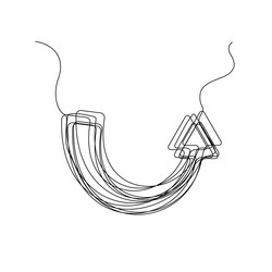 cartoon arrow game interface element cursor vector image