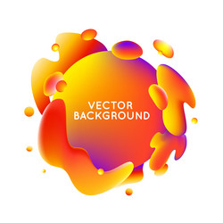 design template with abstract fluid shapes vector image
