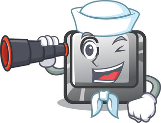 Sailor with binocular button g in character vector