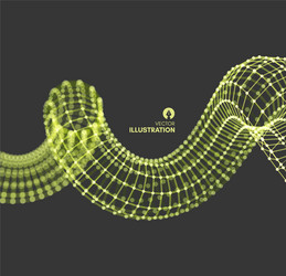 Spiral connection structure abstract grid design vector
