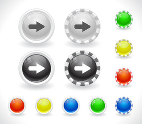 website menu buttons vector image