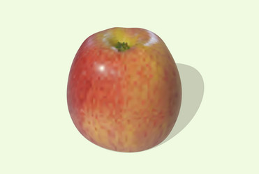 Apple fruit icon gradient mesh vector