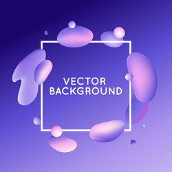 design template with abstract fluid shapes vector image