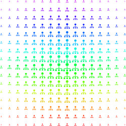 Hierarchy icon halftone spectral pattern vector