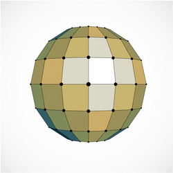 3d digital wireframe spherical object made using vector image