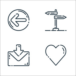 user interface line icons linear set quality vector image