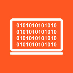 computer binary code vector image