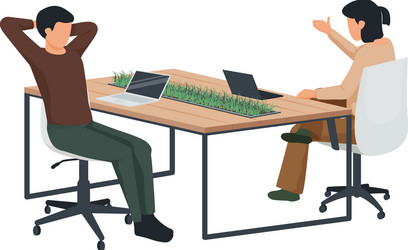 coworking comfortable place composition vector