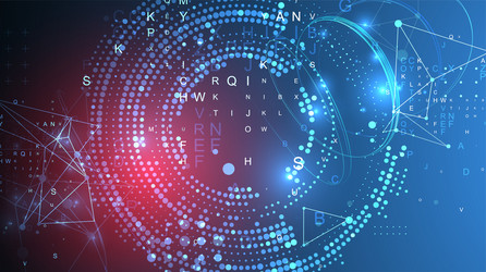 halftone science background with connecting dots vector image