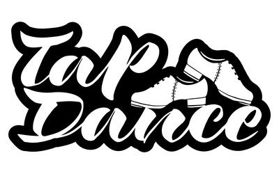 Handwritten inscription tap dance vector