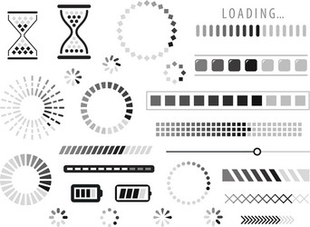 Loading Icon Set - Circular Progress vector image