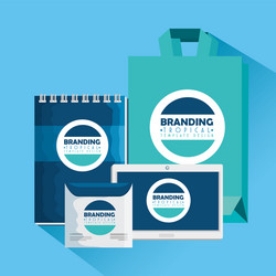 Notebook with labelt and cd envelope product vector