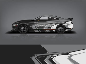 sport car decal wrap design Vector Image