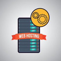 web hosting design data center icon isolate vector image