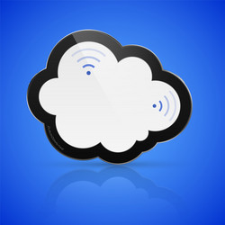 abstract isolated cloud computing concept vector image