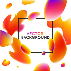 design template with abstract fluid shapes vector image
