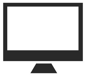 display line icon computer screen black symbol vector