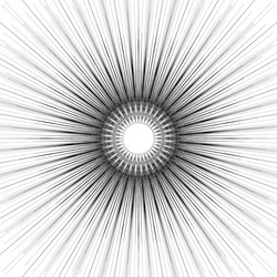 Geometric circular pattern abstract monochrome vector