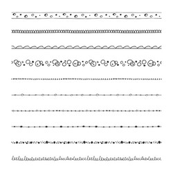Hand Drawn Border Elements - Doodles & Patterns vector image
