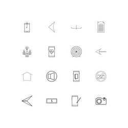 internet of things linear thin icons set outlined vector image