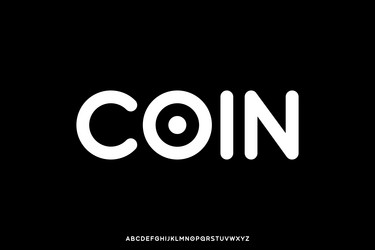 modern rounded sans serif alphabet display font vector image