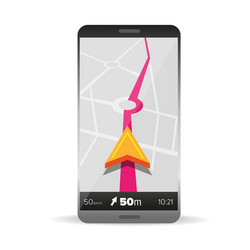 navigation - map with arrow vector image