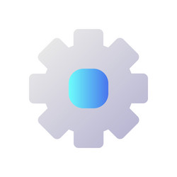 settings pixel perfect flat gradient two-color ui vector image