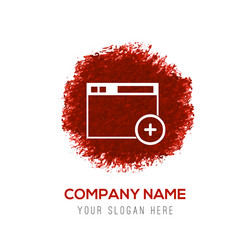 Add widget icon - red watercolor circle splash vector