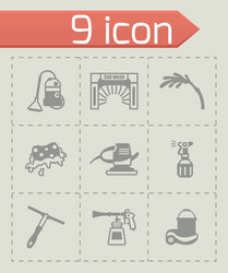 Car wash icon set vector