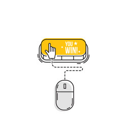 computer mouse clicks the cursor vector image