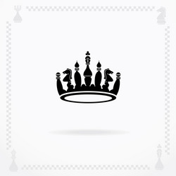 Elegant Black Crown Icon Vector Image