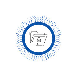 encryption files folder network secure line icon vector image