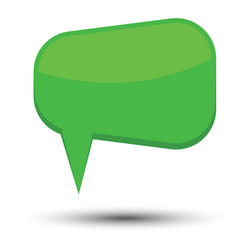 Green cartoon comic balloon speech bubble vector