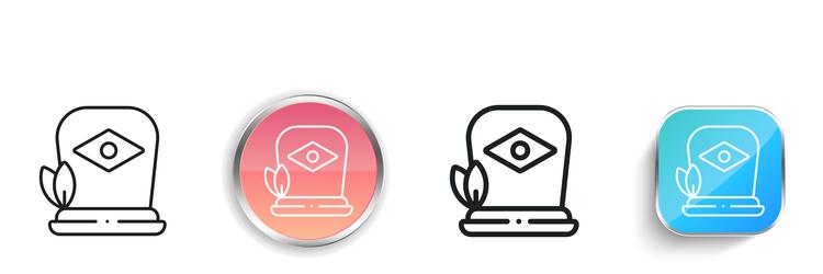 hat icon thin linear regular and button style vector image