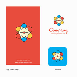 Nuclear company logo app icon and splash page vector