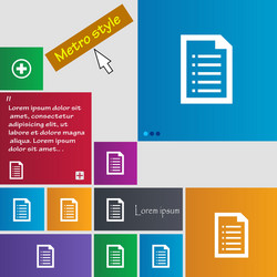 text file icon sign buttons modern interface vector image