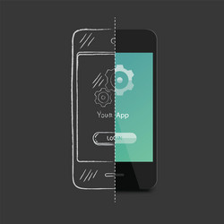 Technology black joystick app icon Royalty Free Vector Image