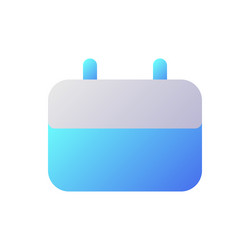 calendar pixel perfect flat gradient two-color ui vector image