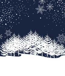 Landscape with forest Royalty Free Vector Image