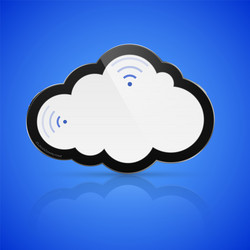 abstract isolated cloud computing concept vector image