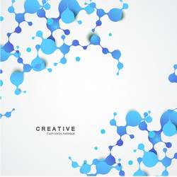 abstract molecules structure with connect vector image