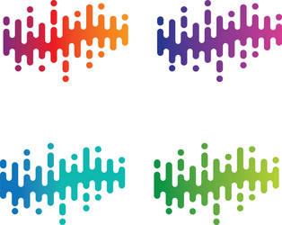 Abstract Sound Wave Patterns vector image