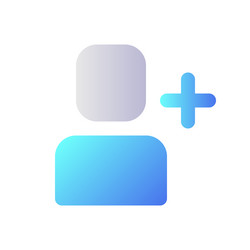 Add user pixel perfect flat gradient two-color ui vector